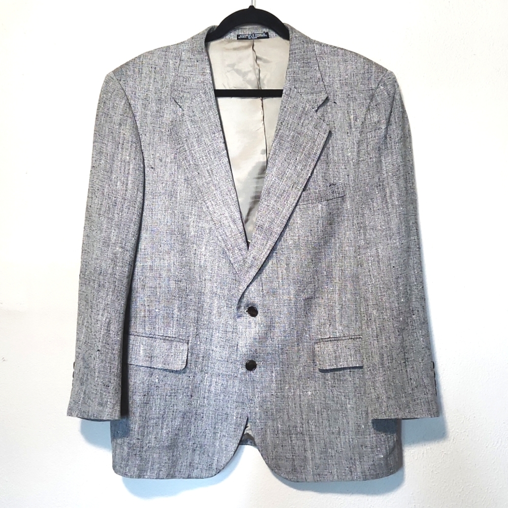 Vintage Barrington 100% Silk Yarn Blazer Sport Jacket Coat Size 42 S